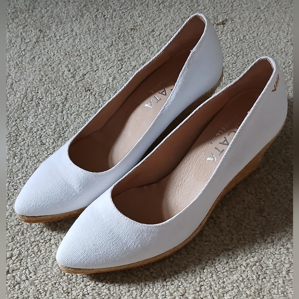 Viscata Roses Espadrille Beige/White Size 39